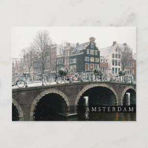 Carte Postale Canal à Amsterdam en hiver