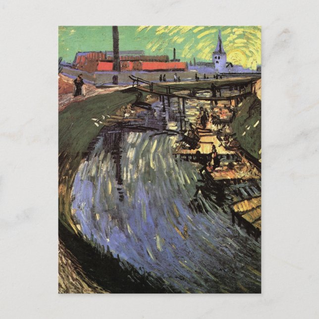 Carte Postale Canal avec des femmes lavant de Vincent van Gogh (Devant)