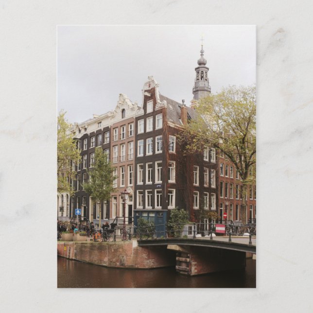 Carte Postale Canal Centre d'Amsterdam (Devant)