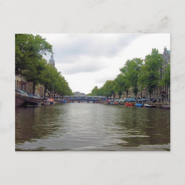 Carte Postale Canal d'Amsterdam (Devant)