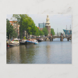 Carte Postale Canal dans le centre d'Amsterdam