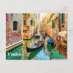 Carte Postale Canal de Venise, Italie