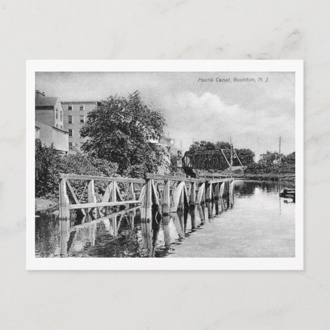 Carte Postale Canal Morris, Boonton, New Jersey Vintage (Devant)
