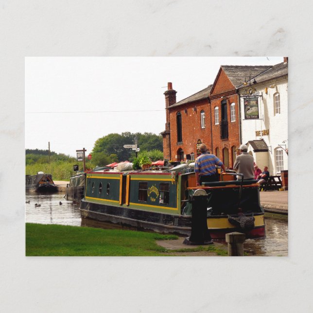 CARTE POSTALE CANAL NARROWBOATS (Devant)