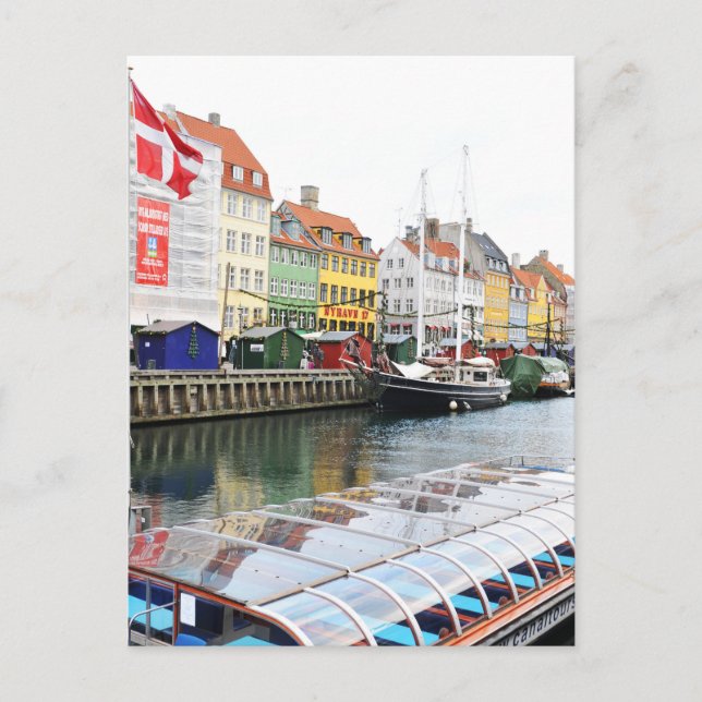 Carte Postale Canal Nyhavn à Copenhague, Danmark (Devant)