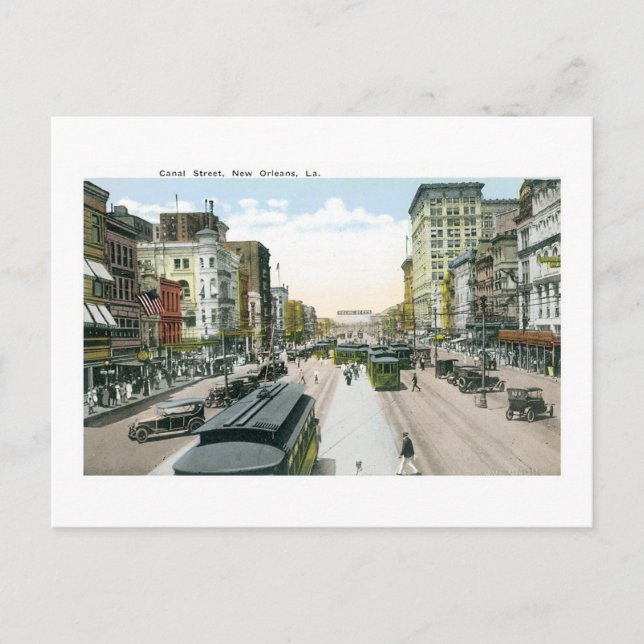Carte Postale Canal Street, Nouvelle-Orléans, Louisiane (Devant)