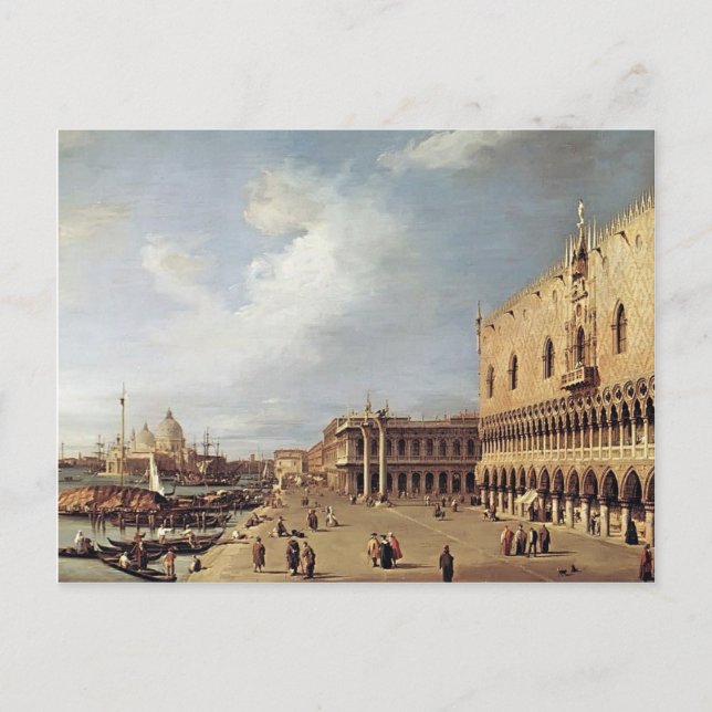 Carte Postale Canaletto - Vue sur le Palais Ducal (Devant)