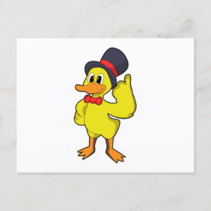 Carte Postale Canard avec Casquette