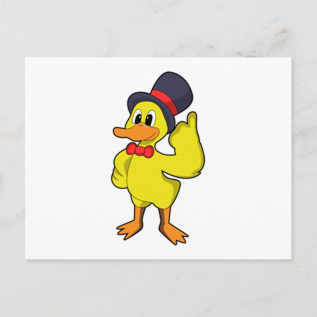 Carte Postale Canard avec Casquette (Devant)