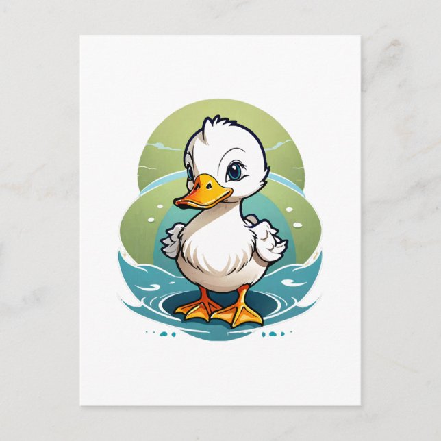 Carte Postale canard blanc (Devant)