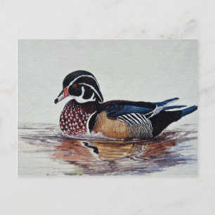 Carte Postale Canard de bois
