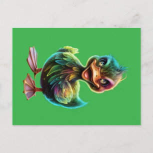 Carte Postale Canard heureux.