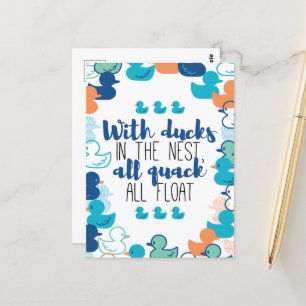 Carte Postale Canards amusants et canons flottants en quack Conc