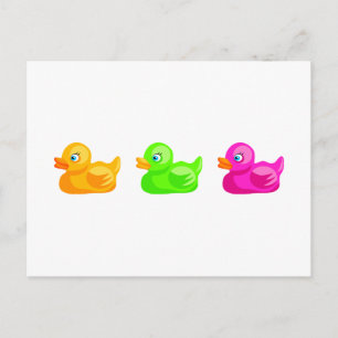 Carte Postale Canards en caoutchouc