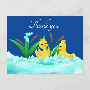 Carte Postale canards mignons à toutes fins merci