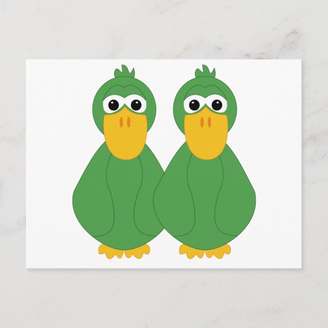 Carte Postale Canards verts (Devant)