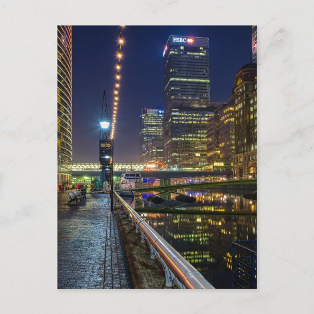 Carte Postale Canary Wharf, Londres Royaume-Uni (Devant)