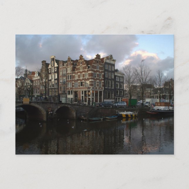 Carte Postale Canaux à Amsterdam (Devant)