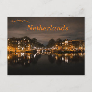 Carte Postale Canaux à Amsterdam Pays-Bas