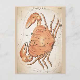 Carte Postale Cancer Cosmique Zodiaque