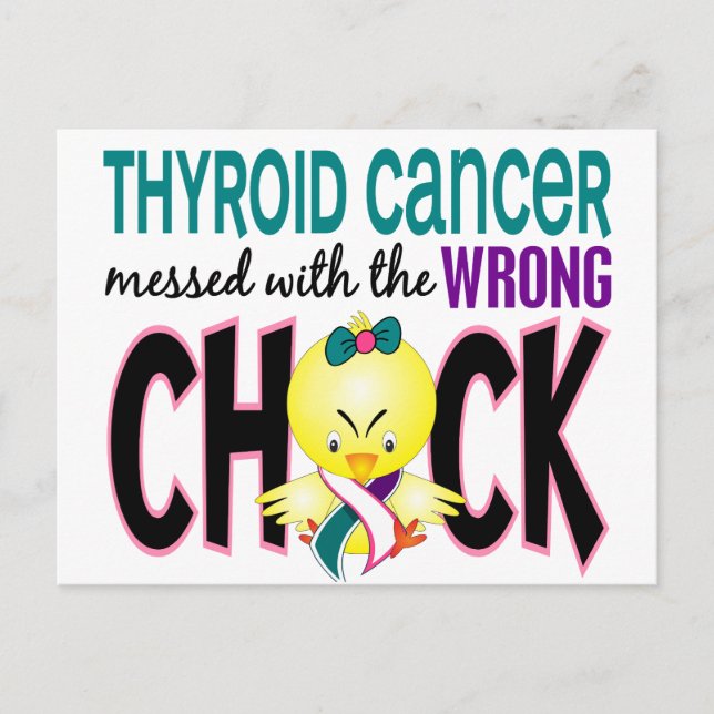 Carte Postale Cancer De La Thyroïde Frappé Par Le Mauvais Poussi (Devant)