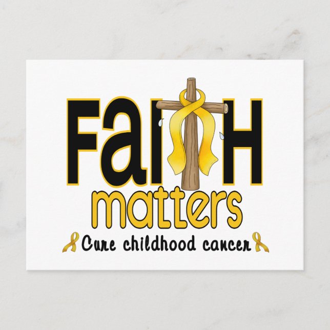 Carte Postale Cancer de l'enfance La foi est importante Croix 1 (Devant)