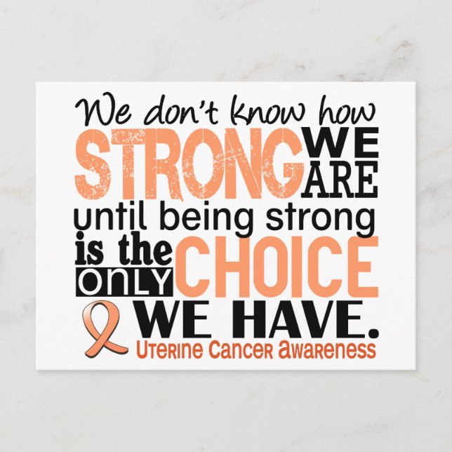 Carte Postale Cancer de l'utérus Comme nous sommes forts (Devant)