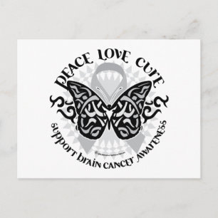 Carte Postale Cancer du cerveau Papillon Tribal