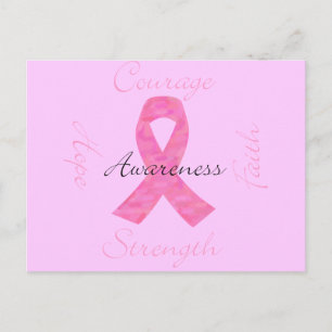 Carte postale cancer du sein de Camo rose