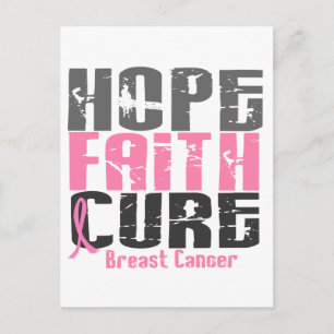 CARTE POSTALE CANCER DU SEIN GUÉRIR LA FOI ESPÉRÉ