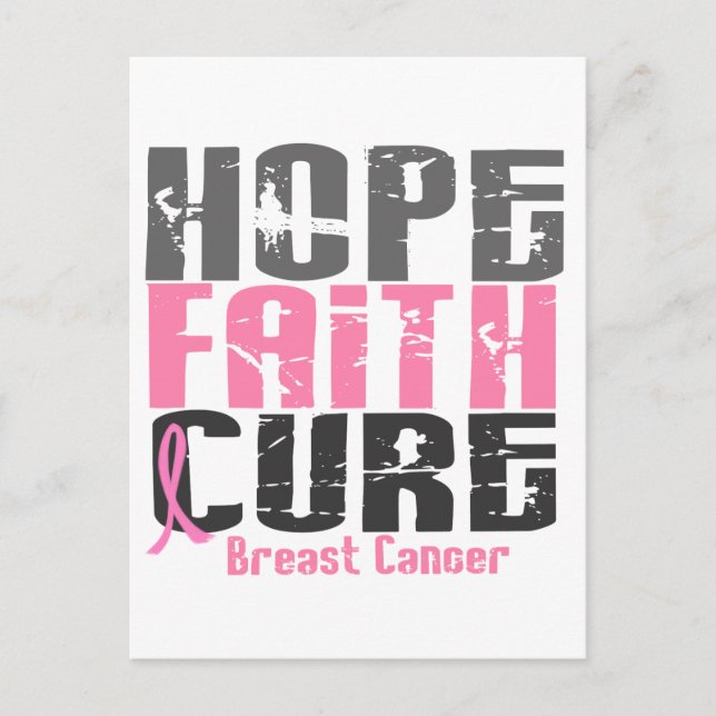 CARTE POSTALE CANCER DU SEIN GUÉRIR LA FOI ESPÉRÉ (Devant)