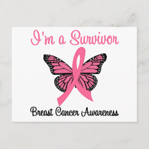 Carte Postale Cancer du sein Je suis un survivant