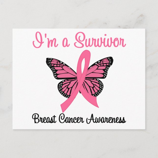 Carte Postale Cancer du sein Je suis un survivant (Devant)