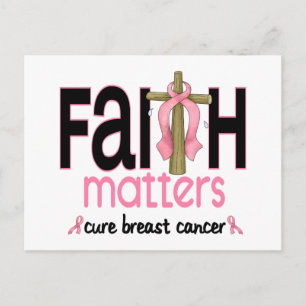 Carte Postale Cancer du sein La foi est importante Croix 1