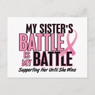 Carte Postale Cancer du sein Ma BATAILLE TROP 1 Soeur