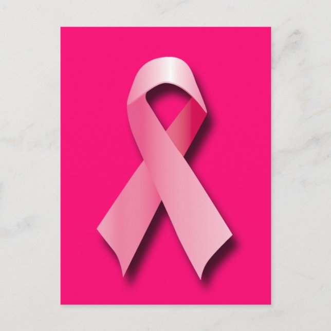 CARTE POSTALE CANCER DU SEIN ROSE RIBBON (Devant)