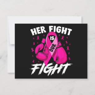 Carte Postale Cancer du sein Sa lutte est notre combat cancer du