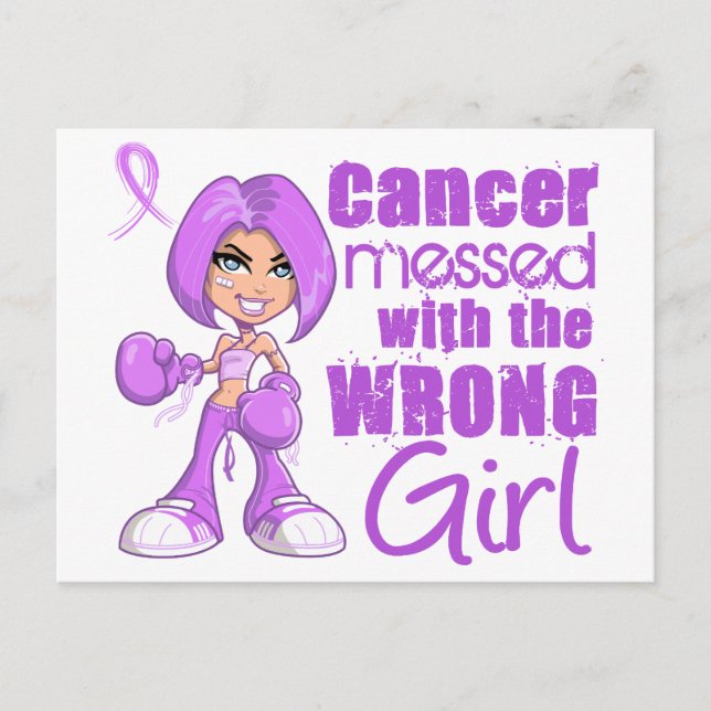 Carte Postale Cancer Général Messagé Avec Une Fille Mauvaise (Devant)