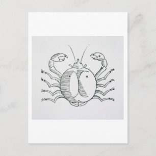 Carte Postale Cancer (le crabe) une illustration de la poésie