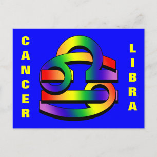 Carte Postale Cancer & Libra GLBT