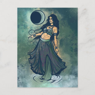 Carte Postale Cancer Zodiaque MoonChild Déesse Danseuse du Ventr