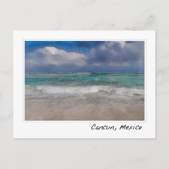 Carte Postale Cancun Mexique Océan des Caraïbes | Beach (Devant)