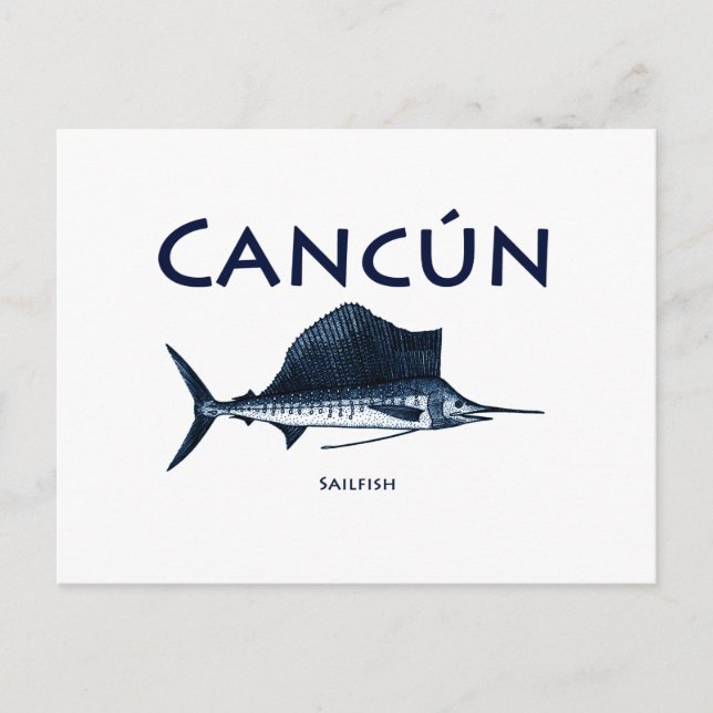 Carte Postale Cancun Sailfish (Devant)
