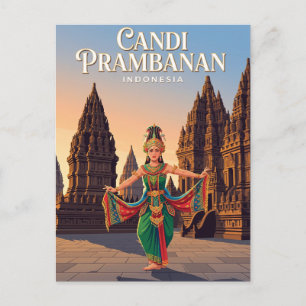 Carte Postale Candi Prambanan Indonésie