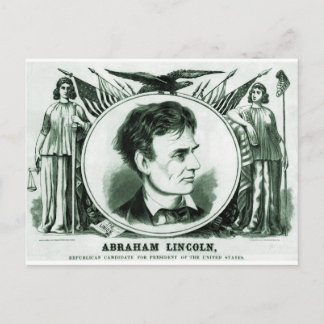 Carte Postale Candidat à la présidentielle Abraham Lincoln