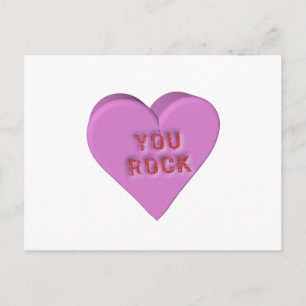 Carte Postale Candy Heart "YOU ROCK"