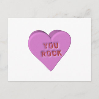 Carte Postale Candy Heart "YOU ROCK"