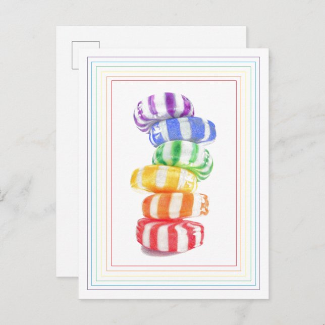 Carte postale CANDY RAINBOW (Devant / Derrière)