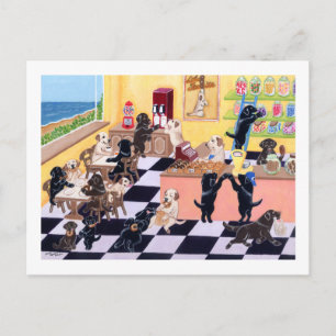 Carte Postale Candy Shop Labradors