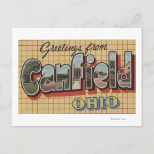 Carte Postale Canfield, Ohio - Scènes de grandes lettres